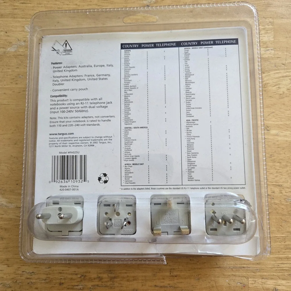 Targus World Power Travel Adapter Universal Mini International Plug Kit NEW